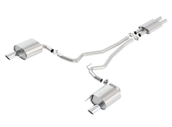 Borla ATAK Cat Back 15 Ford Mustang 3.7L V6 MT AT 2.25in Pipe 4in Single Round Rolled Tips Online - Image 2