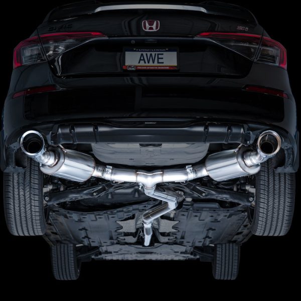 AWE Tuning 22+ Honda Civic Si Acura Integra Touring Edition Catback Exhaust - Dual Chrome Silver Tip on Sale - Image 3