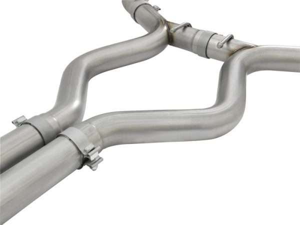 aFe MACHForce XP 3in 304 SS Loud Tone Cat-Back w  Black Tips 15-17 Ford Mustang V6-3.7L V8-5.0L For Sale - Image 2