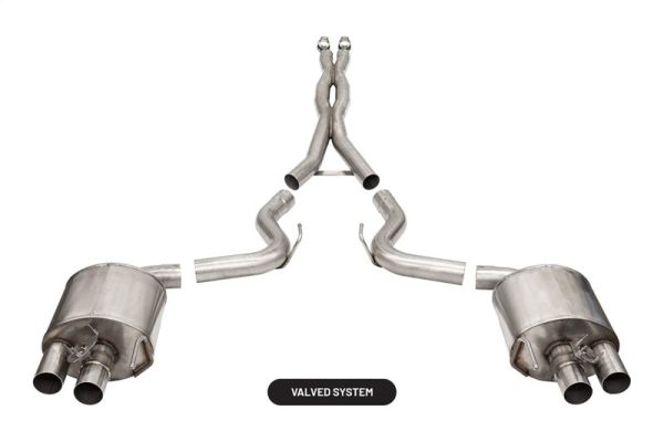 Corsa 2015-2020 Ford Mustang GT350 R 5.2L V8 Dual Rear Cat-Back- Stainless Dual Rear Exit For Cheap
