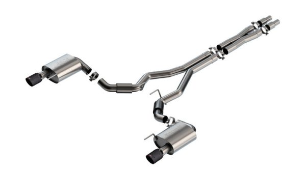 Borla 2024 Ford Mustang GT 5.0L V8 w o Active Exhaust S-Type Cat-Back Exhaust System - Carbon Fiber Supply