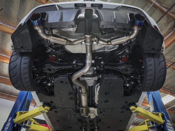 aFe 23-24 Toyota GR Corolla L3 1.6L (t) Gemini XV 3in to 2-1 2in Cat Back Exhaust w  Blue Flame Tips Hot on Sale - Image 3