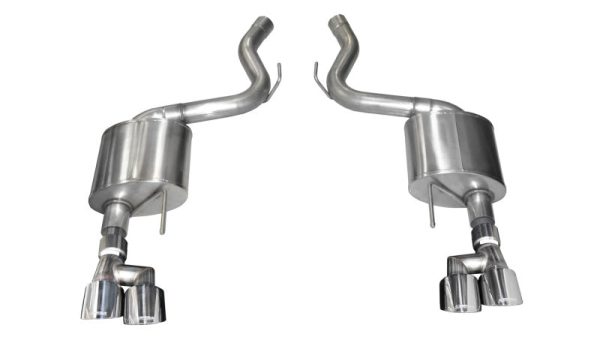 Corsa 2018-2023 Ford Mustang V8 5.0L 3in Axle-Back Dual Rear Exit w  4in Polished Pro-Series Tips For Cheap
