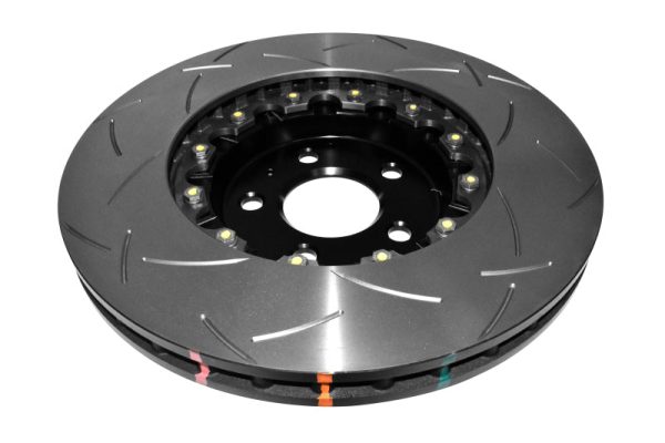 DBA 04-07 STi 2017 BRZ w Perf. Pkg. 10 Hole Front Slotted 5000 Series 2 PC Rotor Assembled w Blk Hat Hot on Sale - Image 5