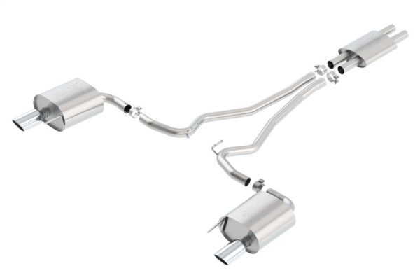 Borla ATAK Cat Back 15 Ford Mustang 3.7L V6 MT AT 2.25in Pipe 4in Single Round Rolled Tips Online