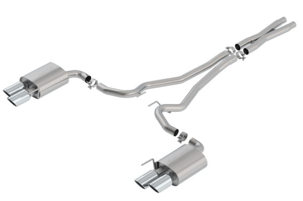 Borla S-Type Cat Back 18-20 Ford Mustang GT Convertible 2.5in pipe 4in tip Online Hot Sale