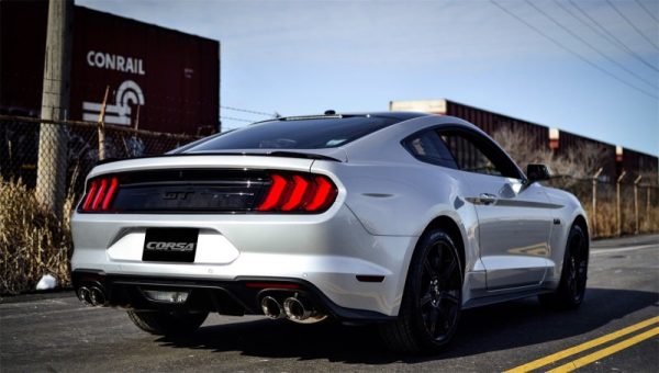 Corsa 2018-2023 Ford Mustang GT Fastback 5.0L 3in Cat-Back System Dual Rear Exit w  4in PolishedTips Hot on Sale - Image 3