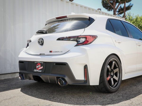 aFe 23-24 Toyota GR Corolla L3 1.6L (t) Gemini XV 3in to 2-1 2in Cat Back Exhaust w  Blue Flame Tips Hot on Sale - Image 2