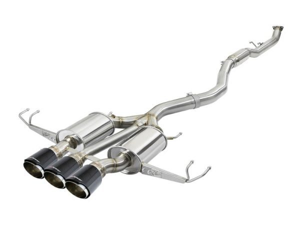aFe Takeda 3in 304 SS Cat-Back Exhaust w  Carbon Fiber Tips 17-18 Honda Civic Type R L4 2.0L (t) Online