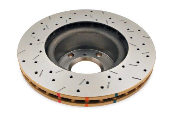DBA 02-05 RSX (Type S)   06-07 Civic Si 2.0L Front Drilled & Slotted 4000 Series Rotor Sale - Image 3