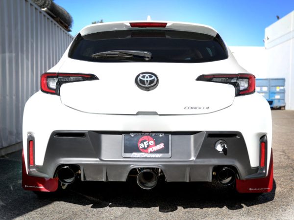 aFe 23-24 Toyota GR Corolla L3 1.6L (t) Gemini XV 3in to 2-1 2in Cat Back Exhaust w  Black Tips For Discount - Image 4
