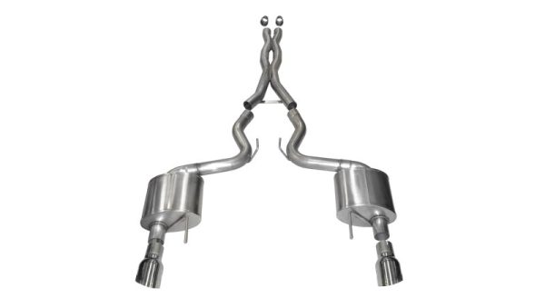 Corsa 2015-2017 Ford Mustang GT 5.0 3in Cat Back Exhaust Polish Dual 4.5in Tip (Xtreme) on Sale