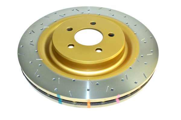 DBA 02-05 RSX (Type S)   06-07 Civic Si 2.0L Front Drilled & Slotted 4000 Series Rotor Sale - Image 4